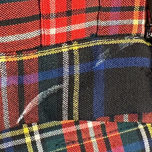 Vintage Wool Pleated Plaid Skirt Womens Size 10 with 26" waist - Picture 7 of 8